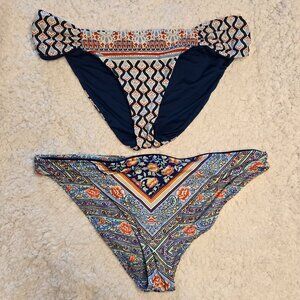 2-4 FOR 1 BUNDLE REVERSIBLE BIKINI BOTTOMS-LIKE NEW-2 BOTTOMS-4 LOOKS-1 PRICE!